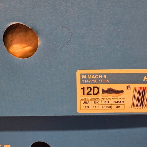 Men's HOKA Mach 6 Road-Running Shoes Lace Up 1147790-DHN Size 12 NEW - Picture 11 of 15